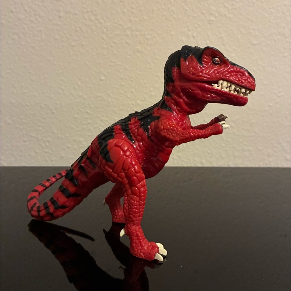 Atari Games Red and Black T-Rex Dinosaur Figure